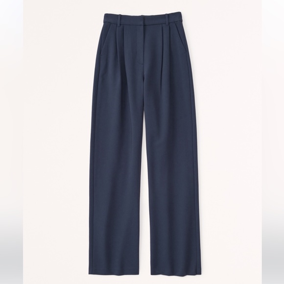 Abercrombie & Fitch Pants - A & F Curve Love Sloane Tailored Pant Navy Blue - Size 28 Long